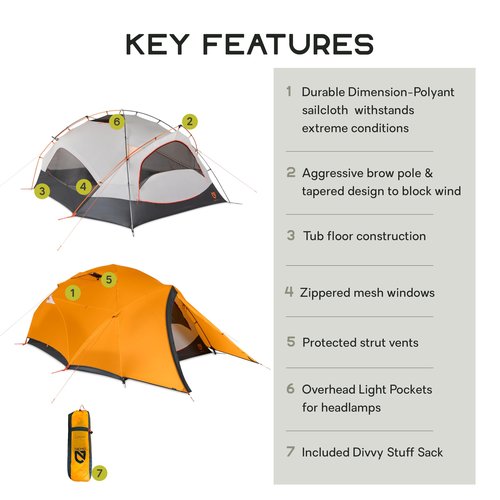 NEMO Equipment Kunai 3–4 Season Backpacking Tent - Torch - 3-Person