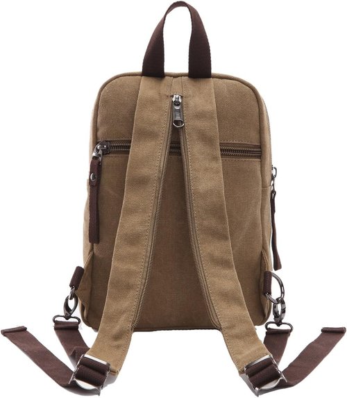 Arbag Small Cute Backpack Vintage Casual Canvas Shoulder Bag Daypack 8528bag,Grey