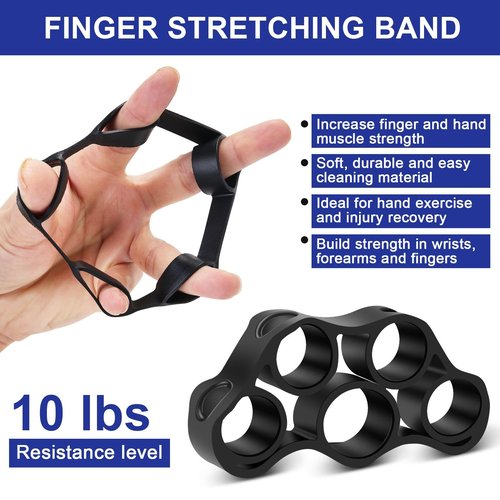XPRT Fitness Grip Strength Training Kit – Hand, Finger and Forearm Exerciser Set of 5 for Grip Exercise, Stress Relief, and Recovery - Improve Hand Extension & Strengthen Fingers