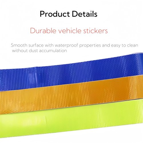 SUKOUSRAM Reflective Stickers 2 Inch x 10 Ft High Visibility Waterproof Self Adhesive Caution Warning Safety Tape Reflector for Bicycles Motocycles Trucks Trailers Cars,2 Roll of Yellow