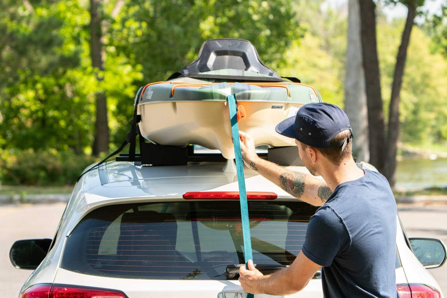 Pelican Boats - Universal Kayak & SUP Car-Top Roof Carrier Kit – PS0481-3 - Fits Vehicles – Heavy Duty & Safe