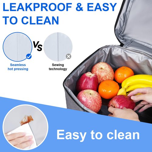 Cooler Bag Wheeled,Large Removable Insulated Rolling Cooler Collapsible Leakproof Portable Hard Framed Ice Packs for Camping Picnic Beach Travel(Gray)