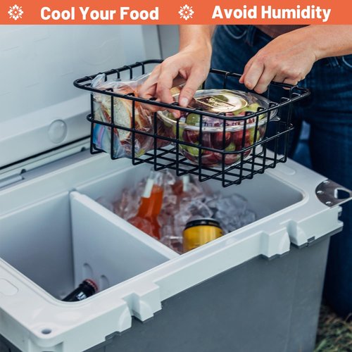 Omoojee 32 qt Cooler Basket Compatible with RTIC 32 Cooler, Perfect for Organization Accessory, Black