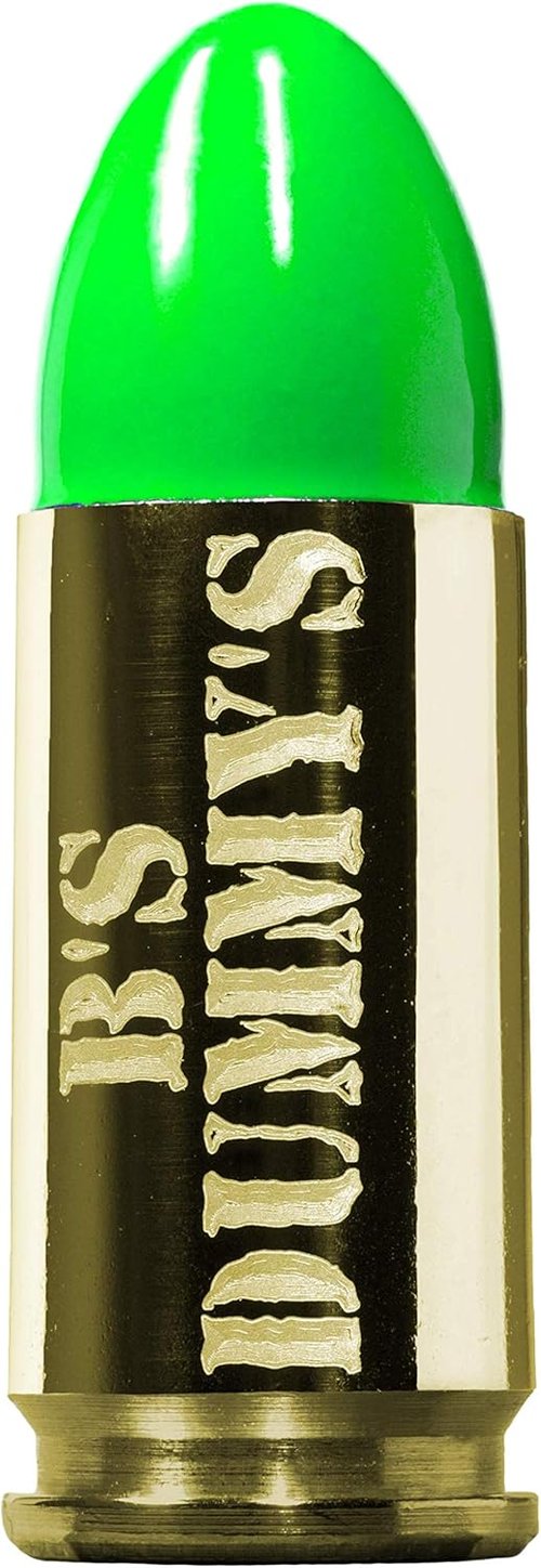 B's Dry Fire Snap Caps - A.K.A. B's Dummy's - Dummy 9mm Luger Training Caps (5 Pack) (Neon Green Brass)