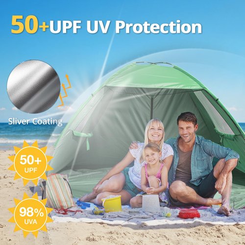 CAMEL CROWN Beach Tent Anti-UV Portable Sun Shade Shelter for 2/3 Person
