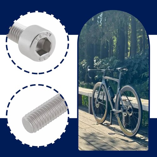 SG Store 4Pcs Bike Crank Arm Pinch Clamp Bolt Replacement Part 304 Stainless Steel M6x18mm Clamp Bolt Compatible with Shimano Ultegra HollowTech