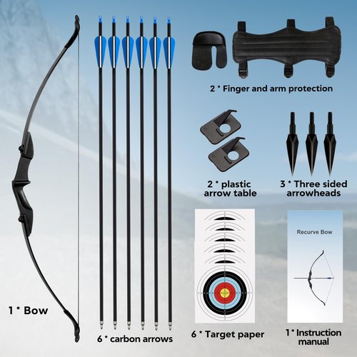 NorthSpoor Recurve Bow and Arrow Set,Takedown Recurve Bows Archery for Adults Left and Right Hands 40lbs Archery Set