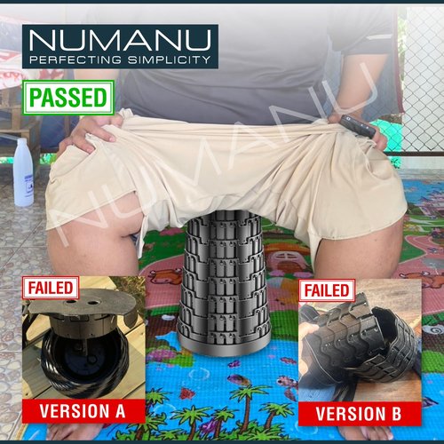 NUMANU 2-Pack 2025 Upgraded Collapsible Stool & Dual Carry Bag + Clips, Max 620lb Portable Folding Stool, Height Adjustable Retractable Telescopic Seat, Travel Chair, Foldable Camping Stool/Footrest