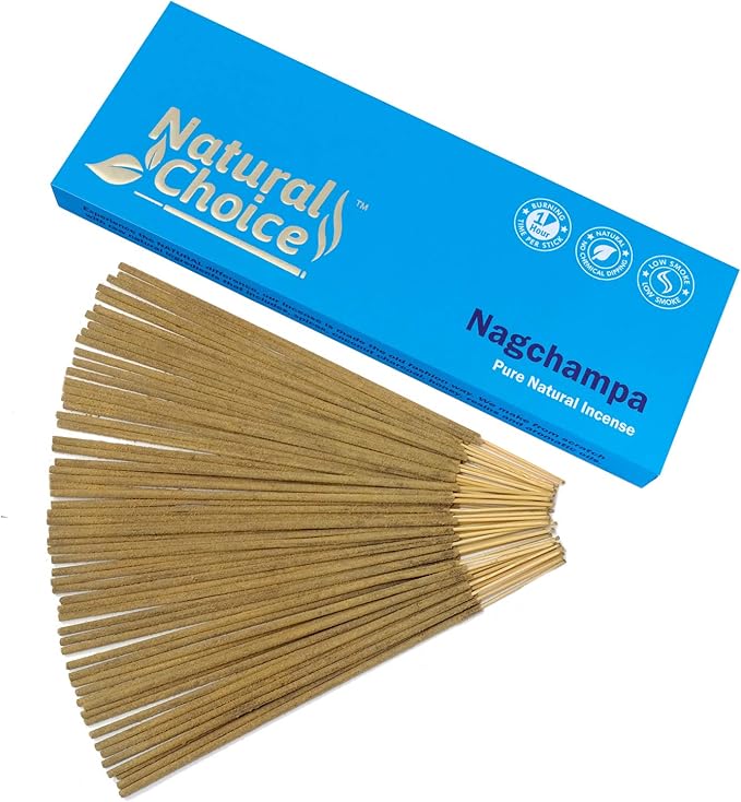 Sticks 100 Grams, Low Smoke Traditional Incense Sticks Made from Scratch, Never Dipped (Nag Champa, Single Pack)