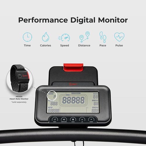 Sunny Health & Fitness Smart Ultra Manual Treadmill, Curved, Non-Motorized, High-Intensity with 8 Levels of Magnetic Resistance - SF-X7110