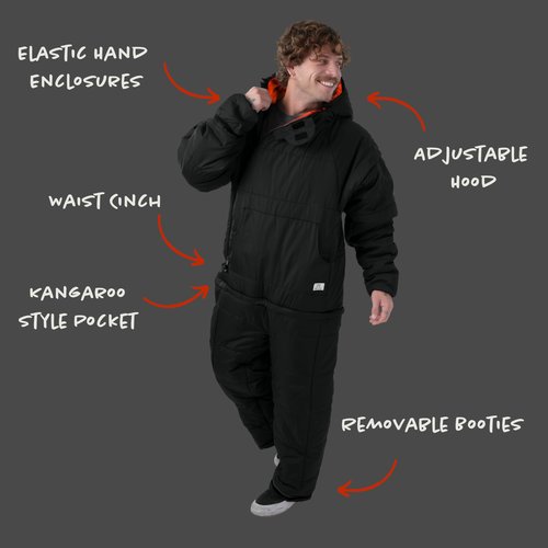 Selk'bag SWYTCH Lite Wearable Sleeping Bag & Jacket | 2-in-1 Convertible, Lightweight, Eco-Friendly for Camping, Travel, Festivals & Everyday Use | Temp Rated 40°F (Cobre Black, Large)