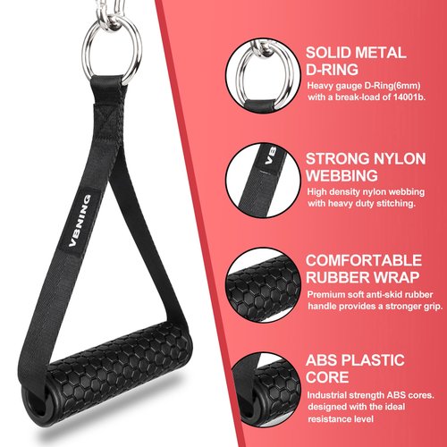 Ankle Straps for Cable Machines and Exercise Handles — Replacement Fitness Equipment for Strength Trainer. Gym Attachments for Leg Extensions, Heavy Duty Working Out Handles Accessories.