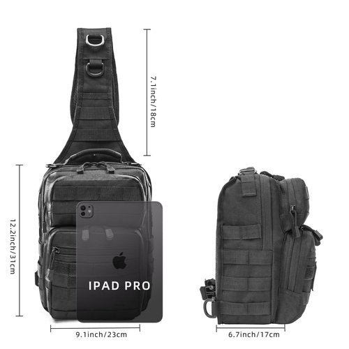 gracedon Tactical Chest Backpack Sling bag Pack Military Molle Assault Range Bags for Outdoor Sports Travel
