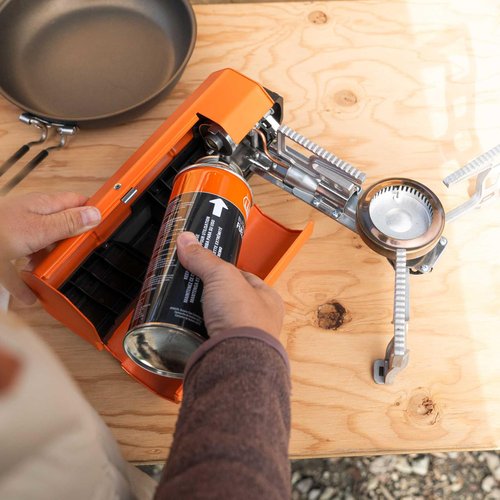 GSI Outdoors Selkirk 270 Butane Stove – Lightweight, Compact Camping Stove with High-Output Burner, Wind Guard, and Piezo Ignition for Outdoor Cooking