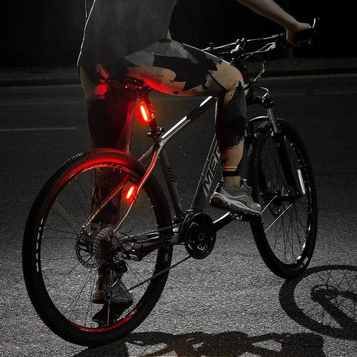 Bike Tail Light USB Rechargeable - Super Bright LED Rear Bicycle Light Clip On as Red Back Taillight with 6 Lighting Modes for Road Mountain Cycling Safety Accessories (Red)