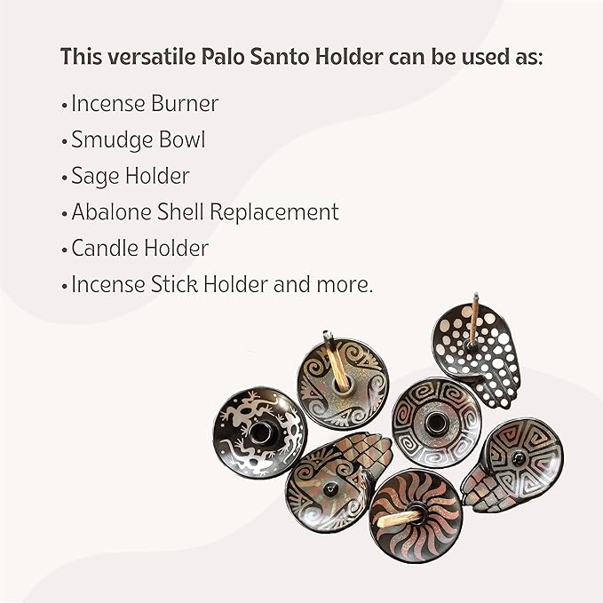 Luna Sundara Authentic Peru Pottery Palo Santo Stick Holder and Incense Holder Includes 5 Palo Santo Sticks Handmade Ceramic Smudge Bowl Sage Holder Palo Santo Holder (Red)