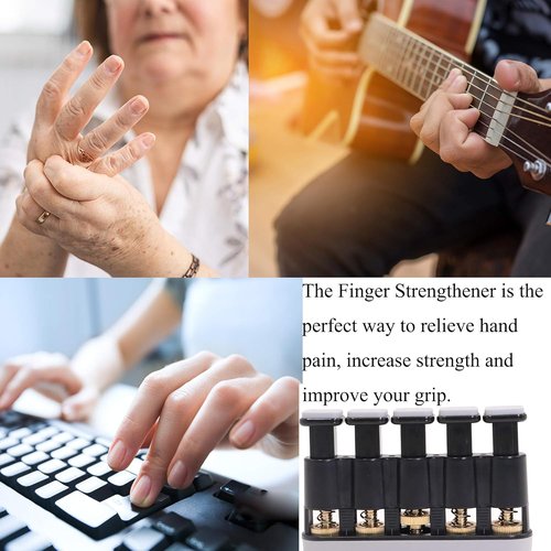 DILIMI Finger Strengthener, Guitar Beginner Exercier, Finger Trainer, Hand Grip Strength Trainer for Athletes,Musicians