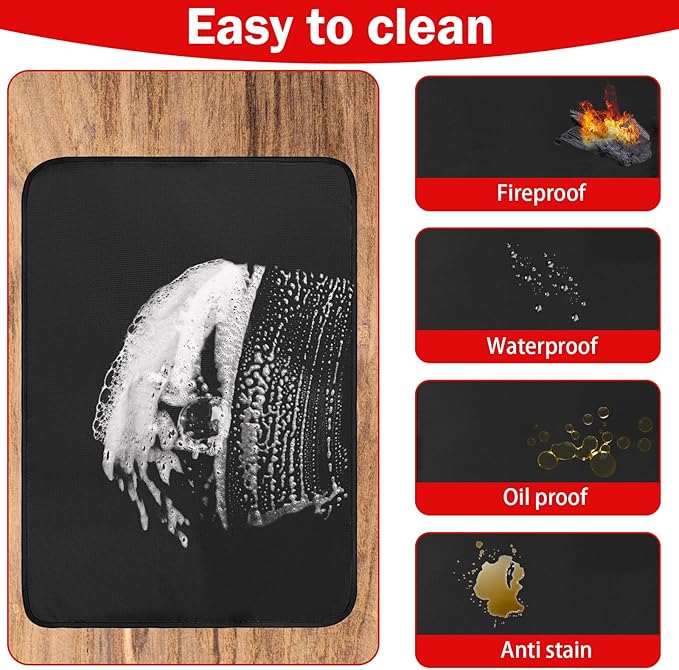 24x31 Inches Heat Resistant Mats for Countertop, Fireproof, Waterproof & Oil Proof Grill Mat to Protect Prep Tables, Outdoor Grills, Fireplaces & More Durable BBQ Mat