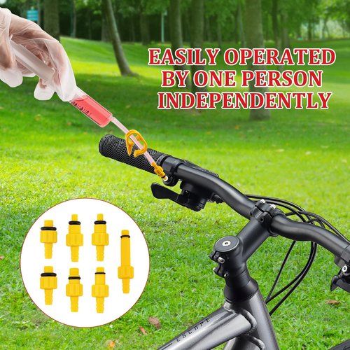 Brake Bleed Kit for SHIMANO, TEKTRO, TRP Hydraulic Disc Brakes, Brake Fluid Bleeder Kit with Performance Mineral Oil Brake Fluid 120ml/4oz, Adapters for Most MTB/Road Bike Brake (Upgraded)
