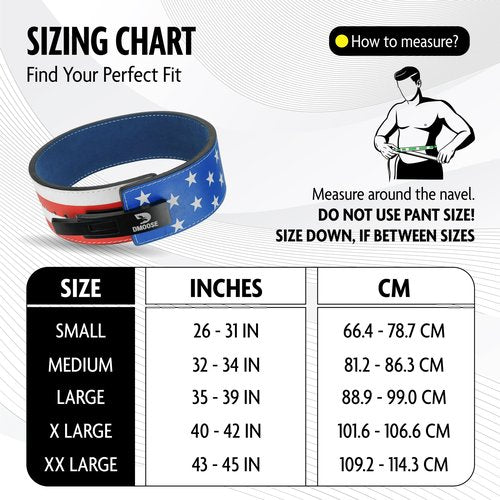 DMoose Fitness Lever Weight Lifting Belt - 10 mm Thick Premium Leather Weightlifting Belt for Powerlifting & Deadlifts - Rust Proof Buckle Gym Belt - Lifting Belts for Men & Women - Carry Bag Included