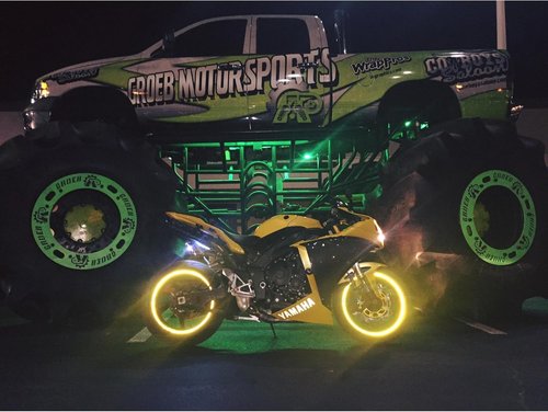 High-Intensity Yellow Reflective Safety Rim Tapes for All Vehicles - Custom Fit 17” SportsBike