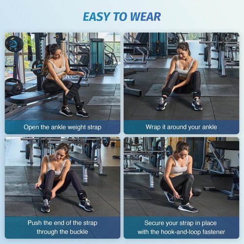 ZELUS 1 Pair Adjustable Ankle Weights, 5-10 lb Z-Fit Ankle Weights for Women Men, Ultra Thin Leg Weights for Women with Adjustable Straps, 1-5 lb per Arm Weight for Gym Home Yoga Jogging Walking