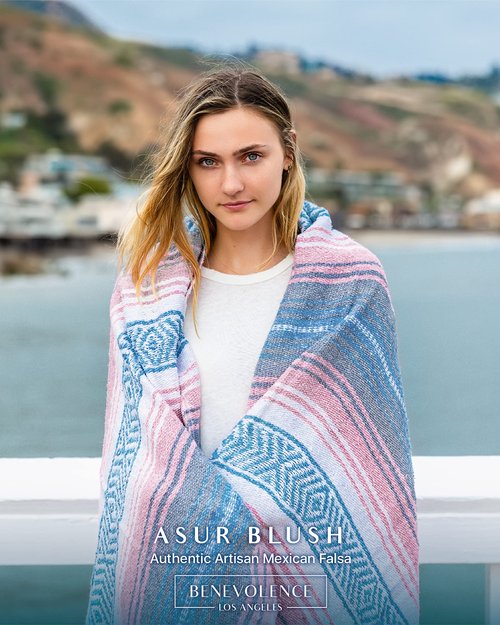 Benevolence LA Authentic Handwoven Mexican Blanket, Yoga Blanket - Perfect for Picnic, Camping and More, Equestrian Saddle Blanket, Serape Blanket 50x70 inches - Pack of 2