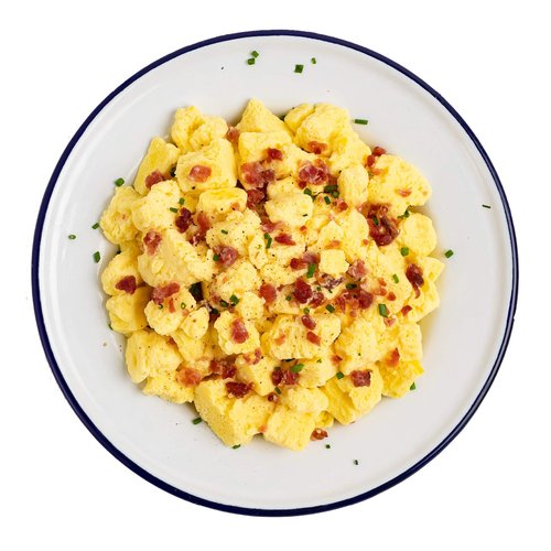 Mountain House Scrambled Eggs with Bacon Single Serving & Creamy Macaroni & Cheese 2 Servings Freeze Dried Backpacking Camping Food
