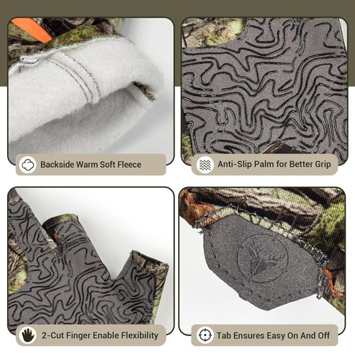Palmyth Men's Hunting Gloves for Cold Weather and Winter Camo Glove (Camo-2, Large)