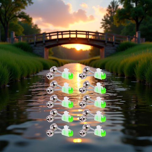 PurYupearl 10 PCS Silver Fishing Rod Bells Double Bell 1.89 Inch Green Galvanized Fish Bite Alarm Portable Reusable Bite Indicator for Night Fishing Bite Indicators