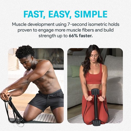 Bullworker X5 Pro 28" - Isometric Exercise Equipment, Strength Training Portable at Home Gym Equipment for Back, Shoulder, Biceps, Triceps, Abs, Chest and Arms, Home Workout Exerciser for Men & Women