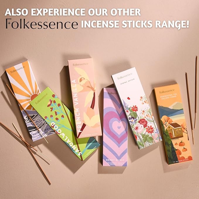 Folkulture Fall Incense Sticks - Pack of 75 Incense Sticks, Natural and Non Toxic Incents for Meditation & Spiritual Practice - Organic Insence-Sticks - Inscents-Sticks, Pumpkin Scented
