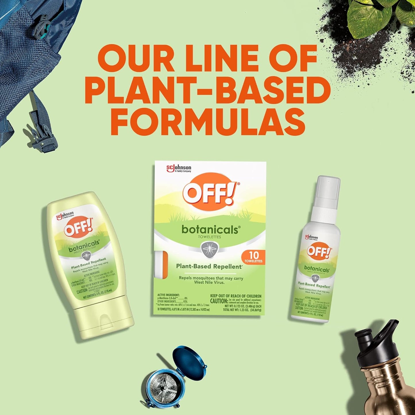 OFF! Botanicals Insect Repellent, Plant-Based Bug Spray & Mosquito Repellent, 4 oz (Pack of 2)