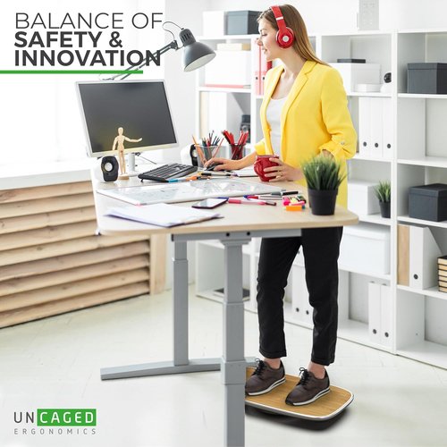 Base+ Standing Desk Balance Board, Anti Fatigue Mat Standing Desk for Office, Wobble Balance Board Exercise Mat for Improved Posture & Focus, Wobble Accessories