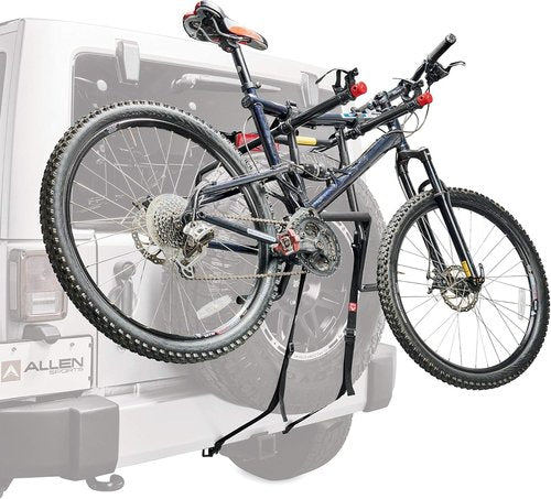 Allen Sports Deluxe 2-Bike Spare Tire Mounted Carrier, Model 322DN , Black
