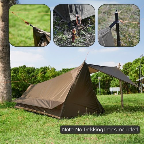 onewind Ultralight One Person Bivy Tent, Backpacking Tent for Single Person Waterproof Silnylon Lightweight for Camping Backpacking Hiking, NO Trekking Pole