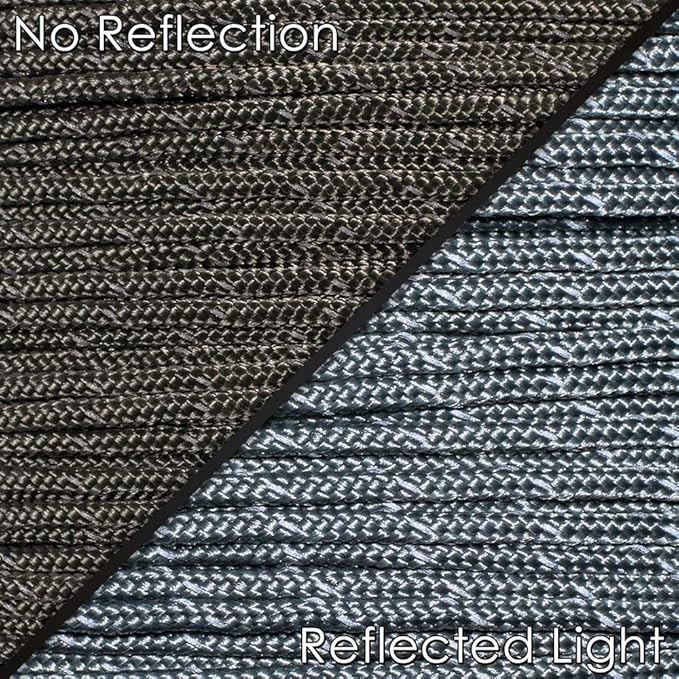 West Coast Paracord – 95 Tensile Strength - 1 Strand Reflective Paracord (10 Feet, Foliage)