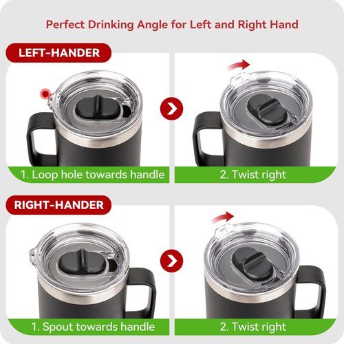 30 OZ Replacement Lid Screw Top Exclusively for YETI Rambler Travel Mug, 30oz Stronghold Threaded Screw On Lid Leak Proof With Straw Hole(For 30 oz Travel Mug Only!