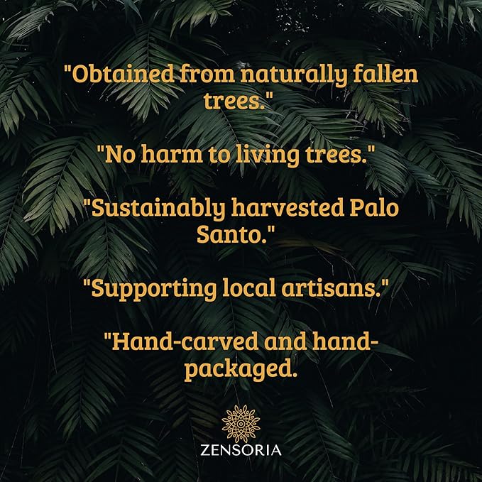 Palo Santo, 7-pack authentic and eco-friendly sticks from Ecuador, natural wood incense, sealed packaging, 100% natural, spiritual cleansing, aromatherapy, handmade by local artisans