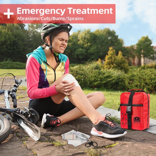 PronteeAid 400pcs Large First Aid Kit, Premium Emergency Medical Kit with Basic First Aid Supplies, Ideal for Traveling, Outdoors, Climbing, Car, Camping, Emergency Preparedness