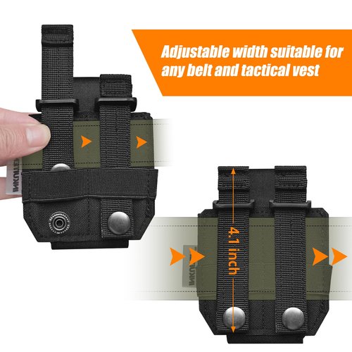 INKUITEN Handcuff Pouch,MOLLE Handcuff Holster fits Multiple Cuffs,Handcuff Case for Duty Belt Tactical Vest Law Enforcement Security Officer Accessories Quick Release