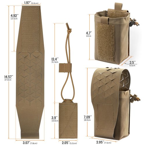 WYNEX MOLLE Double Mag Pouch, Small Tacical GP Mags Holder Compact Radio Pouches Utility EDC Pouch Organizer for Vest/Belt