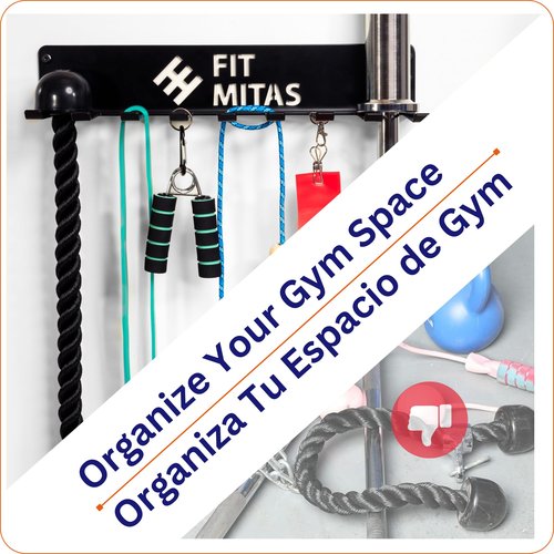 Small Gym Organizer Wall & Barbell Wall Mount Vertical. Cool Home Gym Accessories for Men, Wall Mounted Dumbbell Rack & Barbell Hanger. Gym Storage & Gym Organization for Home Gym Organizer Wall.