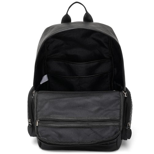 ELLE Leisure Luxe 27L Vegan Leather Backpack | Black