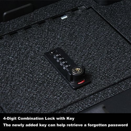Center Console Safe Vault - KEREN Console Gun Safe Box Compatible with Tesla Model 3 2024-2025, 4 Digit Combination Lock with Key