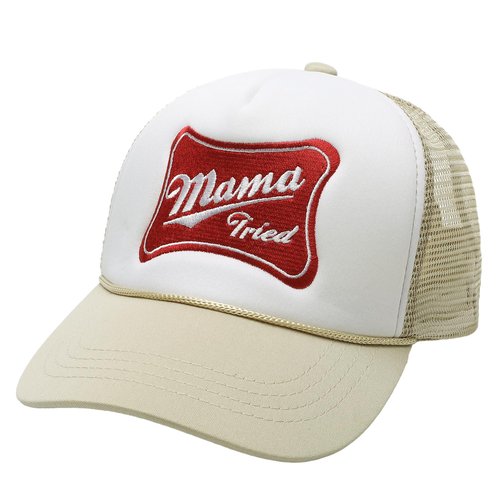 Embroidered Patch Trucker Cap Mama Tried Hat Mesh Beach Hat for Ladies and Men Summer Funny Party Hats Novelty Baseball Cap