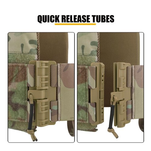 PETAC GEAR Low Profile MOLLE Vest Set for Men -Quick Release Tactical Elastic Cummerbund With Mini Drop Pouch