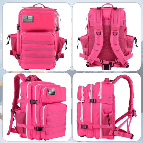 KXBUNQD Military Tactical Backpack - 45L Molle Assault Pack for 3-Day Survival, Gym, Hunting, and Daily Use - Versatile Military Backpack & Trekking Day Pack