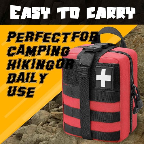 1000D Molle Ifak Pouch Rip Away, Tactical Tear Away Medical Pouch Empty, Military First Aid Pouch Bag Only for Camping Hiking Travel