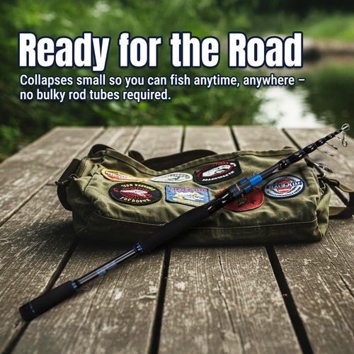 Reaction Tackle Telescopic Spinning Rod - StreamForce - Medium/Heavy Action
